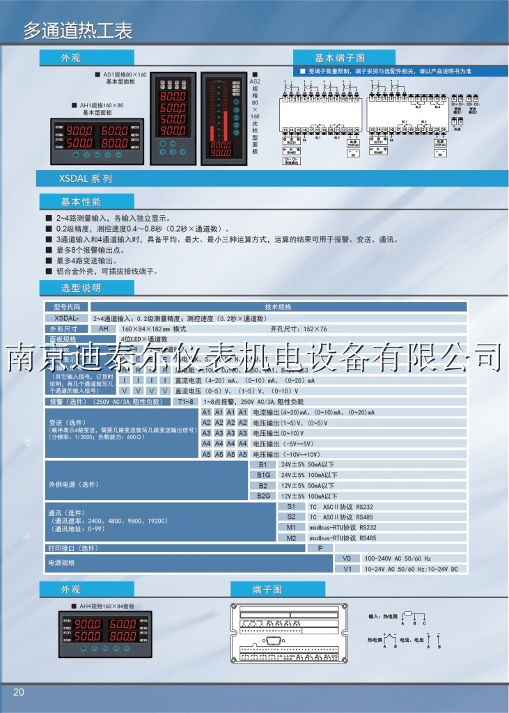 XSD4四通道智能仪表