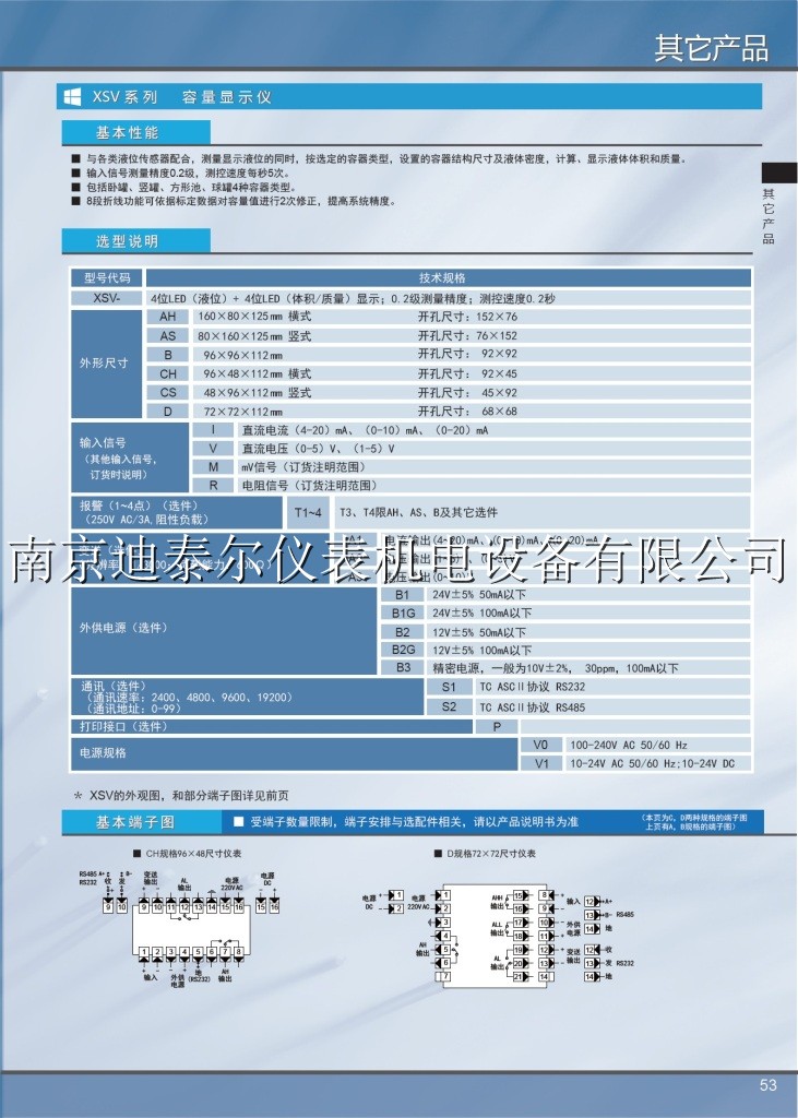 XSV容量显示仪