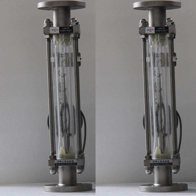 LZB-25B不锈钢玻璃转子流量计,DN25法兰型气体液体全不锈钢流量计