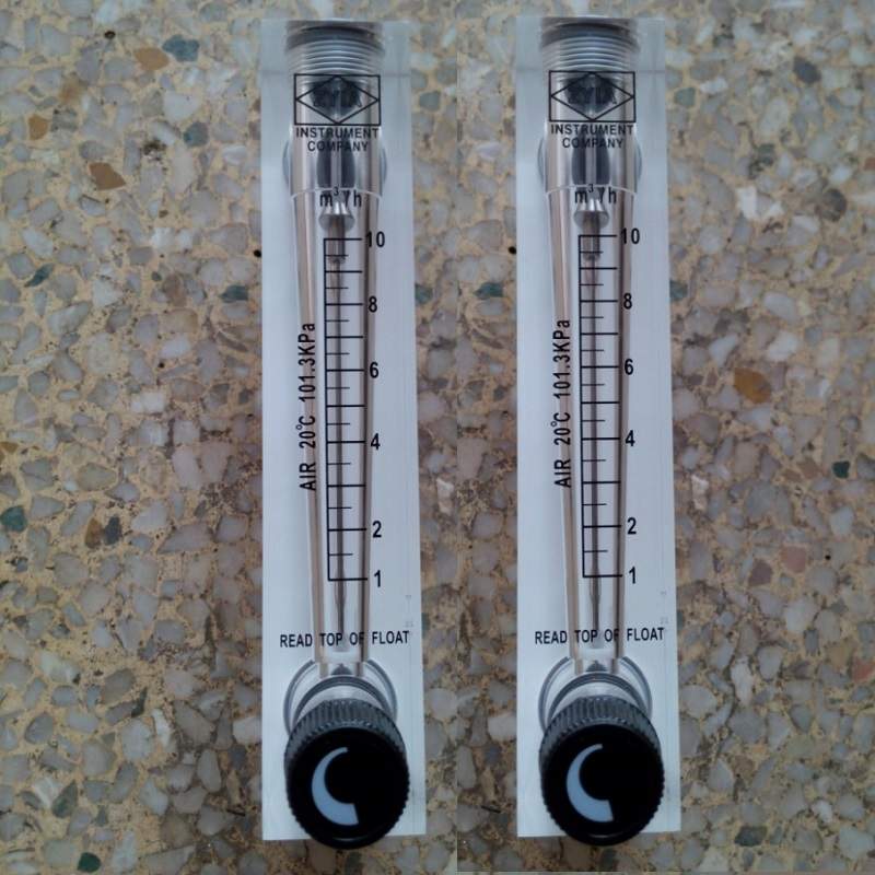 LZM-4T有机玻璃流量计,带调节阀,中心距76mm,M18*1.5-G1/4流量计