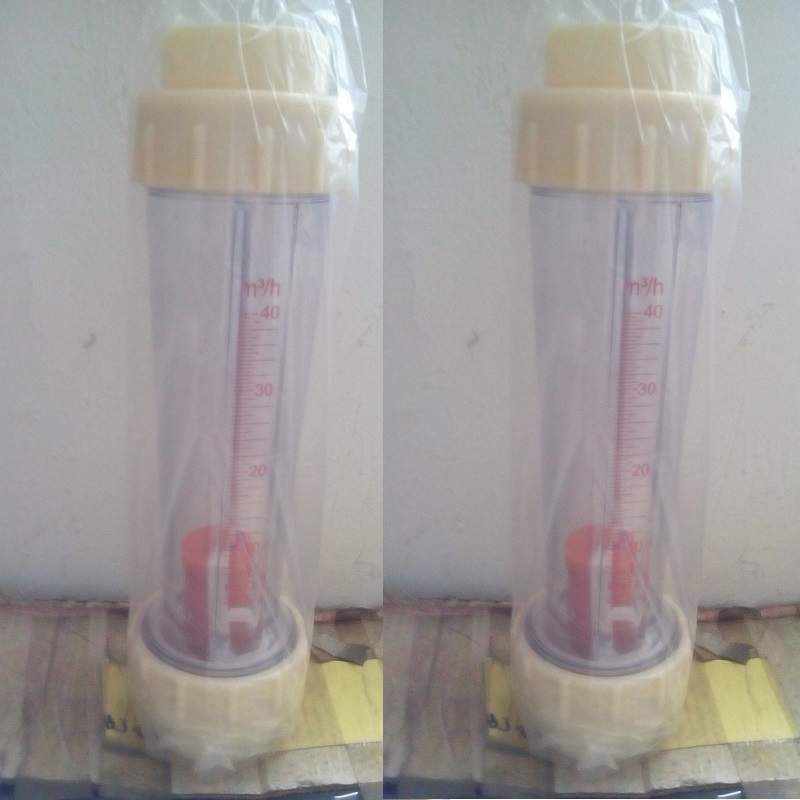 DN65的ABS塑料管浮子流量计,插口,白色管孔径75,长度:430mm流量计