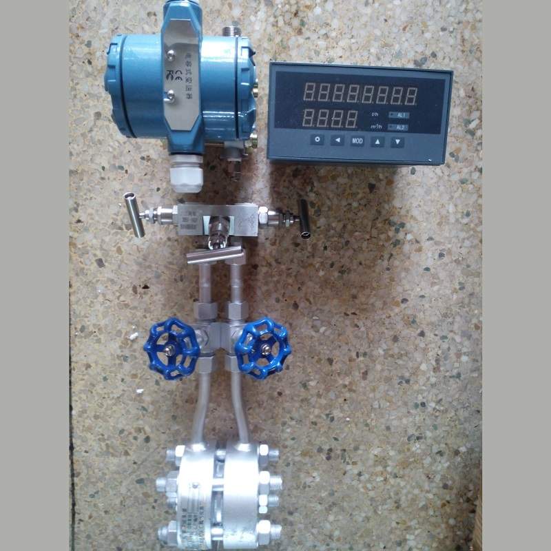 一体化节流式流量计,DN25碳钢孔板,配套差压变送器,流量积算仪