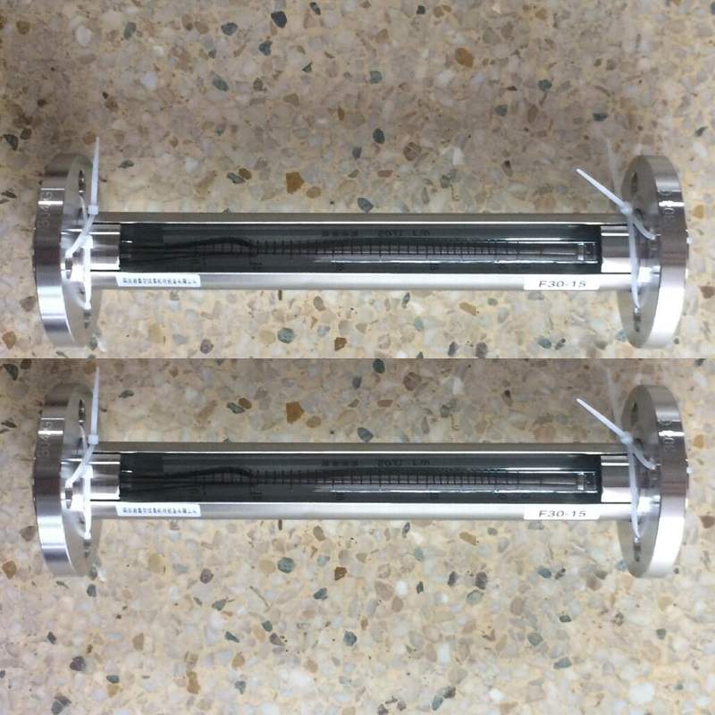 FA10F-25全不锈钢玻璃转子流量计 总长310mm DN25活动法兰流量计