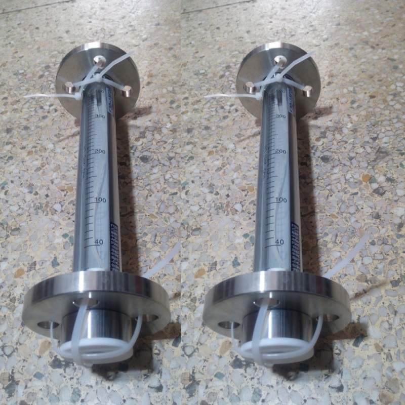 FA30F-25全不锈钢衬四氟玻璃转子流量计,衬四氟DN25法兰式流量计