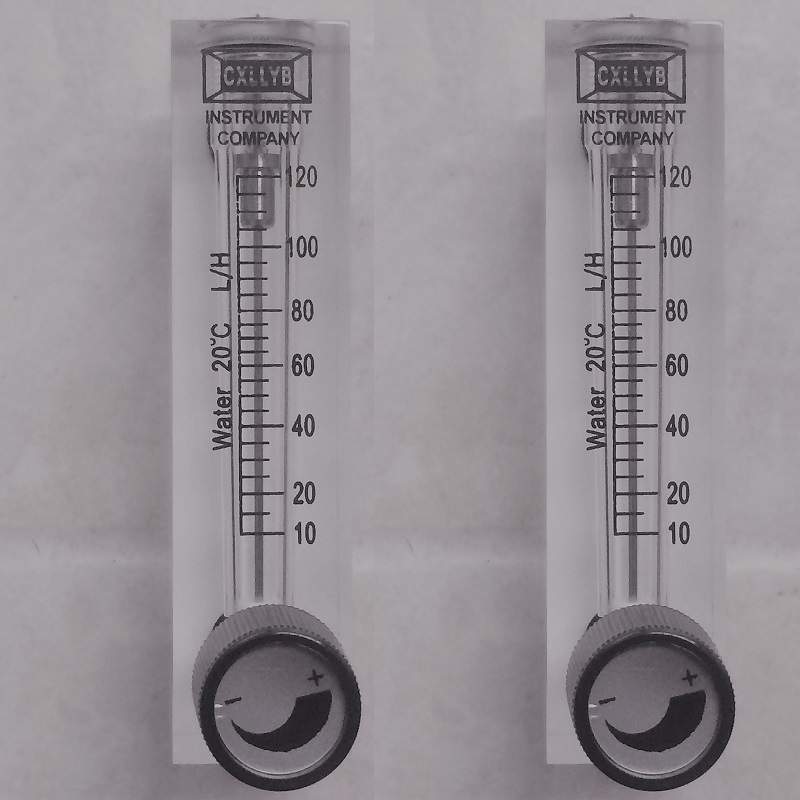 LZM-4T有机玻璃流量计 带调节阀 中心距76mm,M18*1.5-G1/4流量计