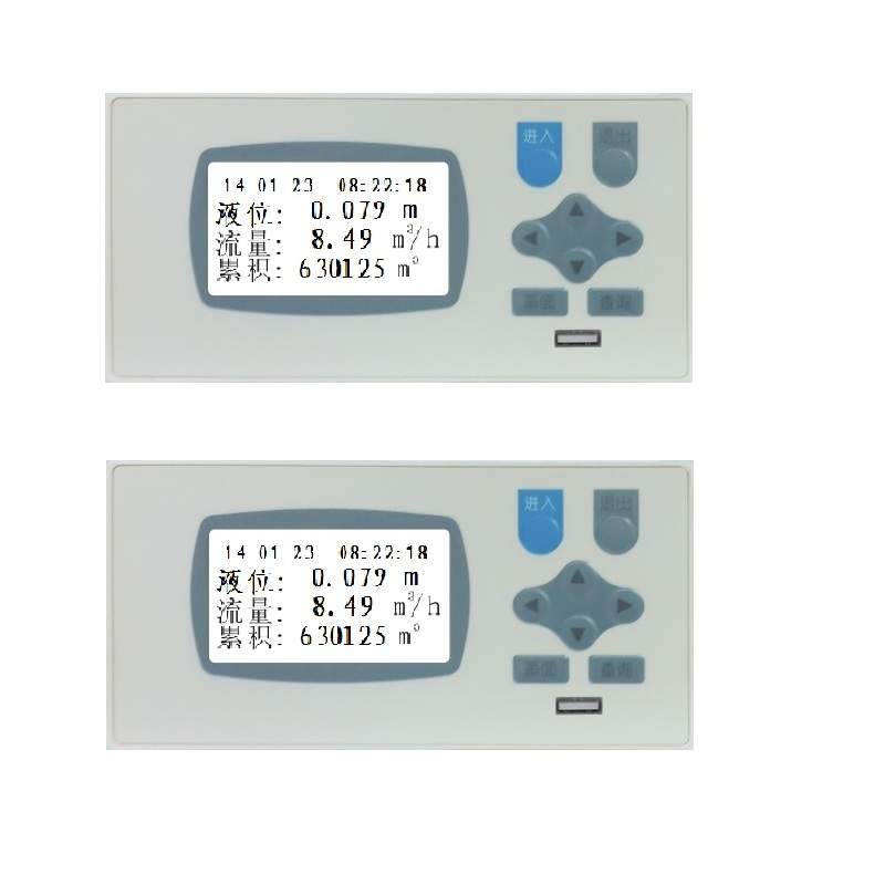 XSR22FA明渠积算记录仪配接4-20mA液位测量，智能液晶流量积算仪