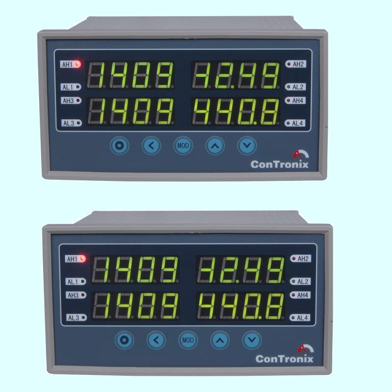 XSD4/4四通道仪表,4通道输入,双显示,0.2级精度,可带变送输出