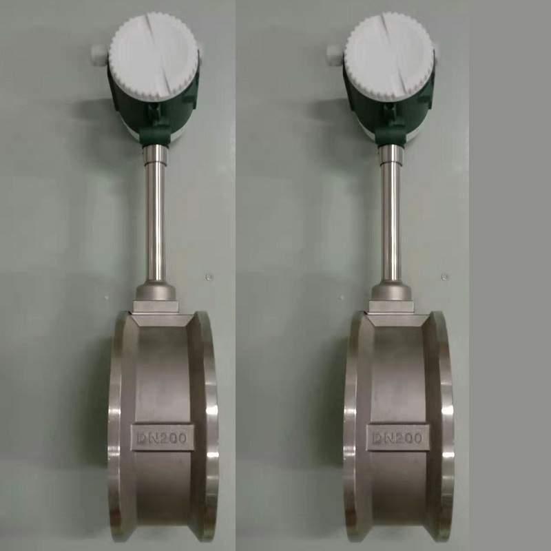 涡街流量计LUGB-2304P2,不锈钢材质,现场显示带远传气体流量计