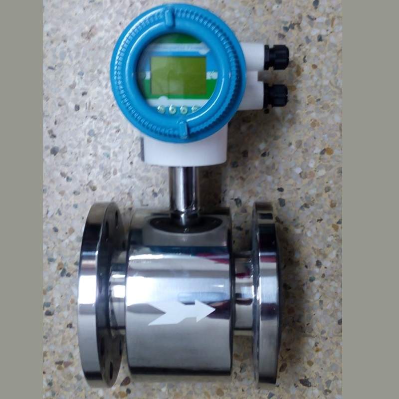 全不锈钢304壳体电磁流量计,四氟衬里,316L电极,智能型电磁流量计