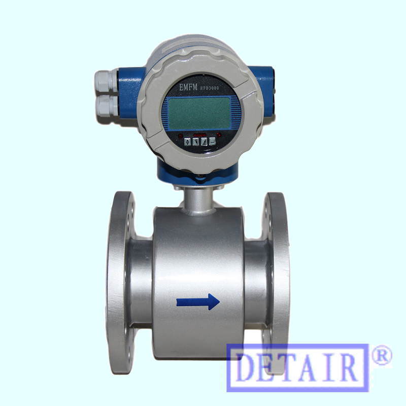 智能电磁流量计DN25,内衬四氟316L电极,高精度一体型液体流量计