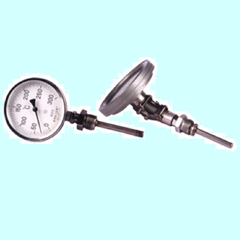 抽芯式双金属温度计WSS5011A轴向型,表面150mm,双环温度计