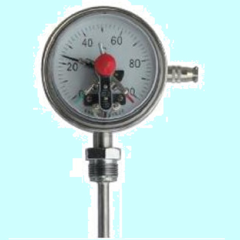 耐震电接点双金属温度计WSSXN-411-100℃-100mm 径向,M27*2外螺纹