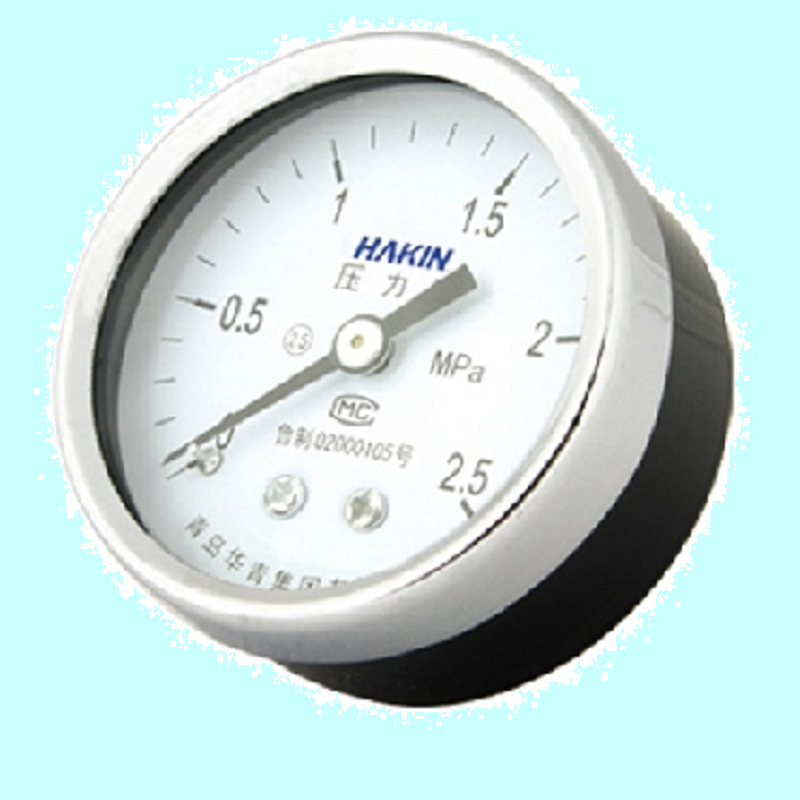Y60Z 0-0.1-25Mpa 轴向不带边压力表 电镀表壳外螺纹青岛华青仪表
