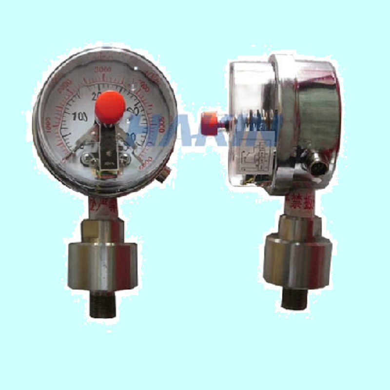 YTPX-100隔膜电接点压力表 适用强腐蚀大黏度介质 青岛华青仪表