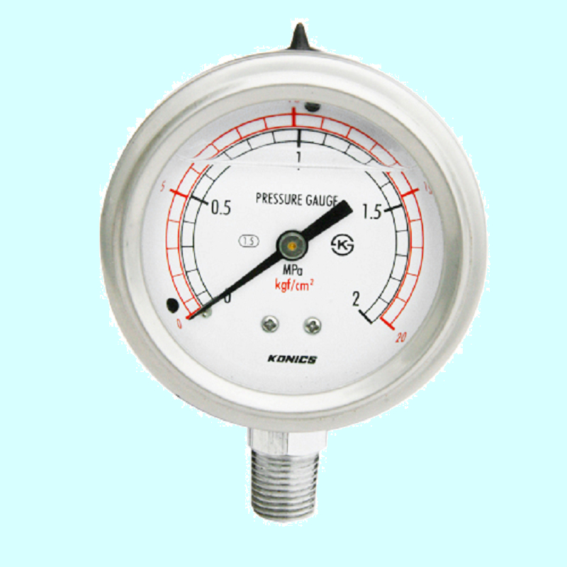 耐震压力表 径向轴向可选 充硅油 青岛华青仪表