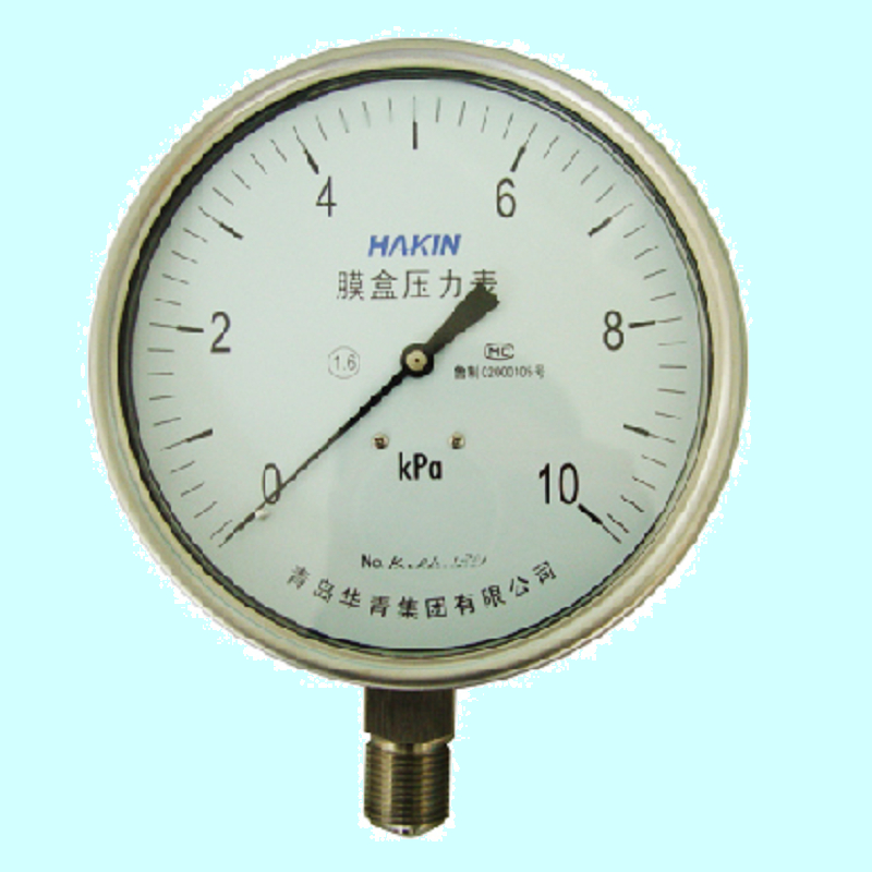 YE150F不锈钢膜盒压力表 表面150mm 耐腐蚀型 青岛华青仪表