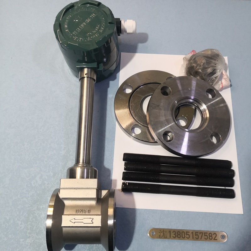 LUGB涡街流量计传感器,气体,液体,蒸汽计量,输出脉冲信号无显示传感器