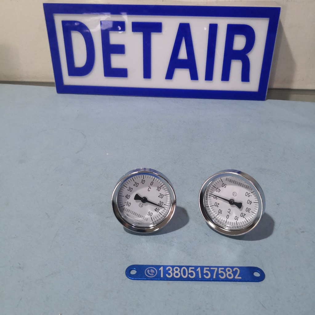 双金属温度计 WSS-313 固定外螺纹连接 轴向安装不锈钢双金属温度计