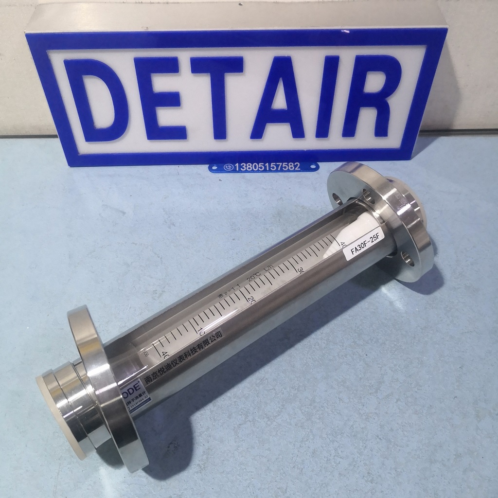 FA30F-25F不锈钢衬四氟玻璃转子流量计,衬四氟DN25法兰式玻璃管流量计