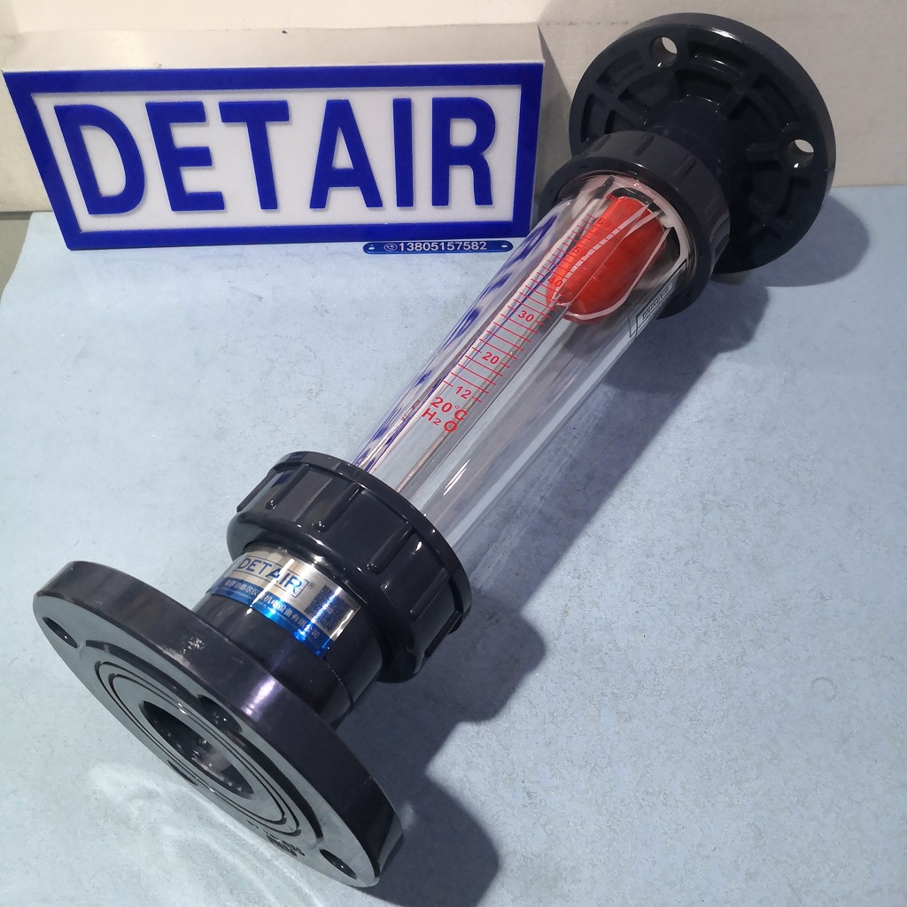 LZB-100S/LZS-100塑料管浮子流量计,DN100PVC法兰 总长555mm转子流量计