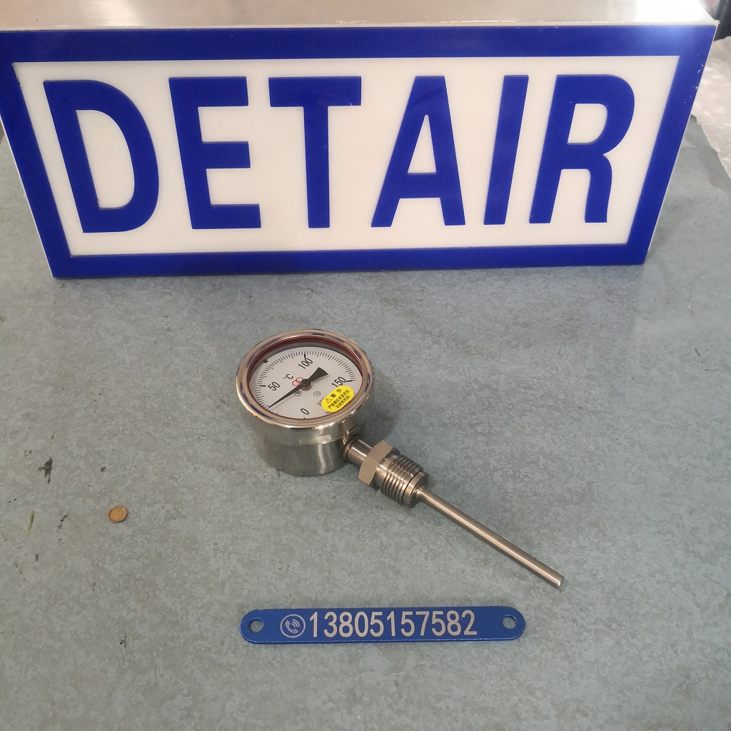 双金属温度计 WSS-311-150℃-100mm 可动外螺纹连接双环不锈钢双金属温度计