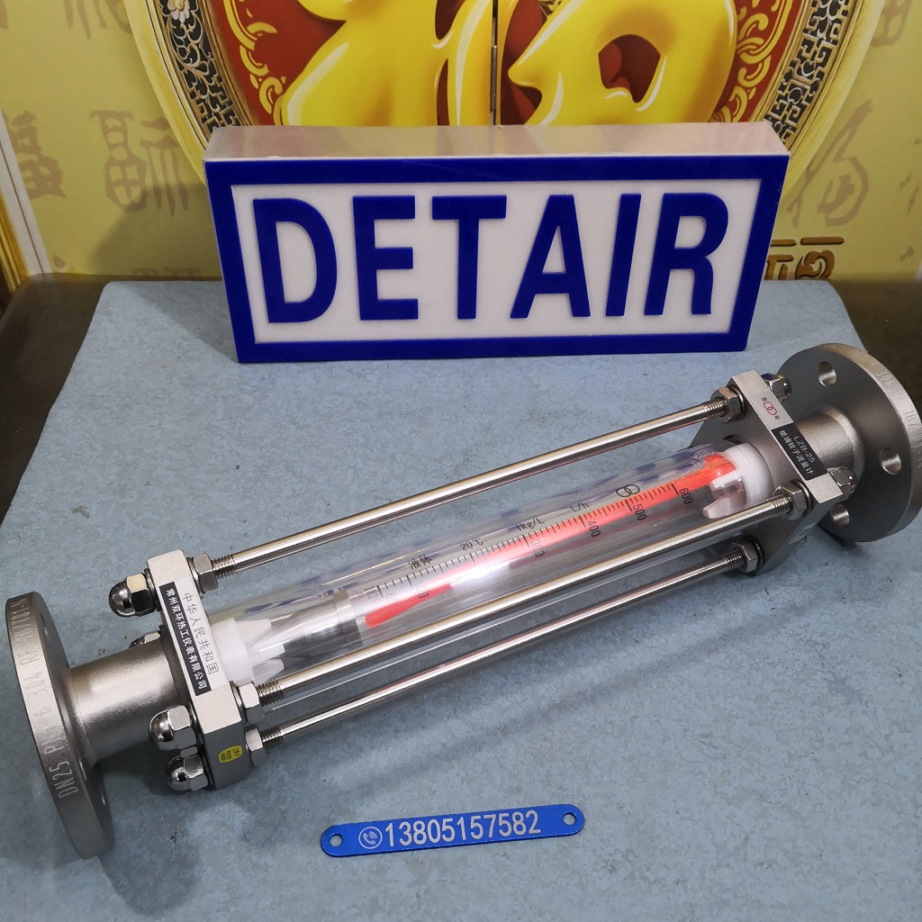 LZB-25B全不锈钢玻璃转子流量计,450mm总长不锈钢玻璃管浮子流量计