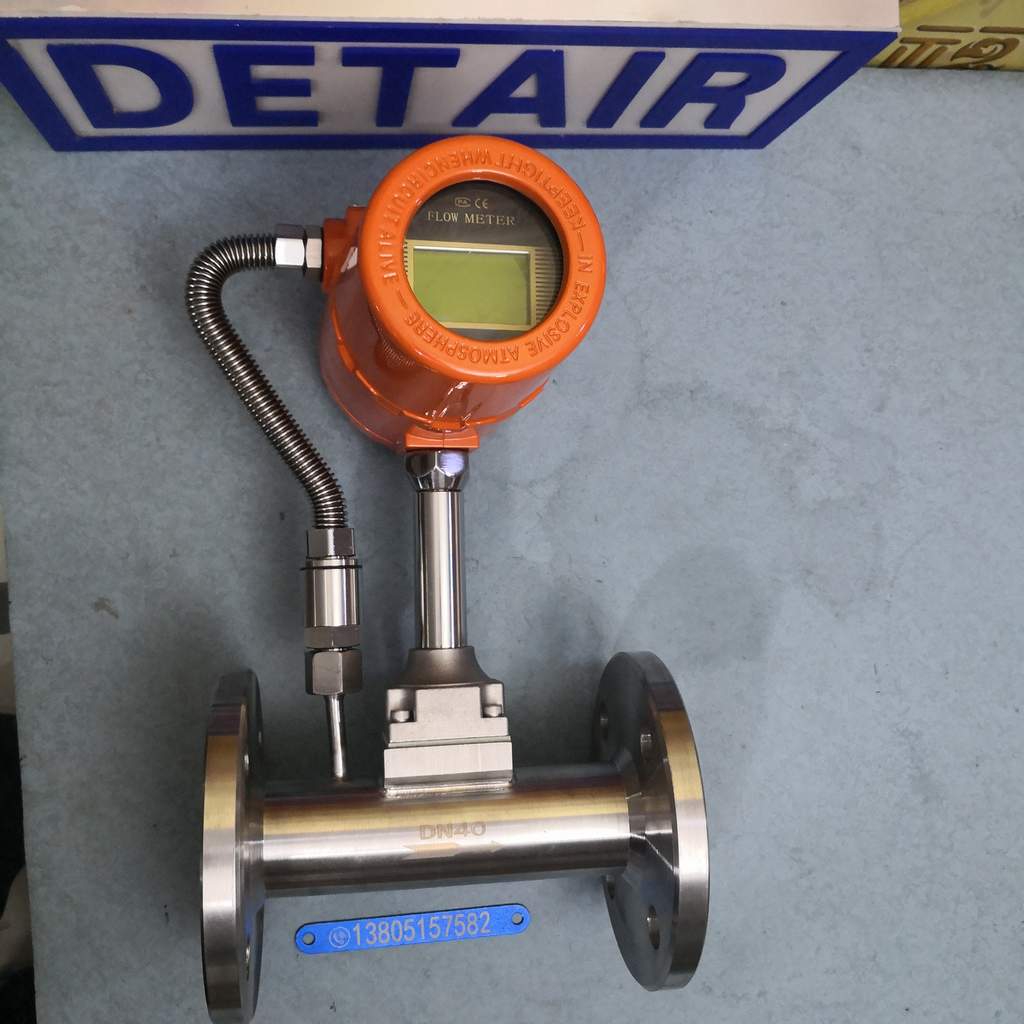 带温度压力显示气体热式质量流量计,DN40热式质量流量计 现场显示信号输出质量流量计