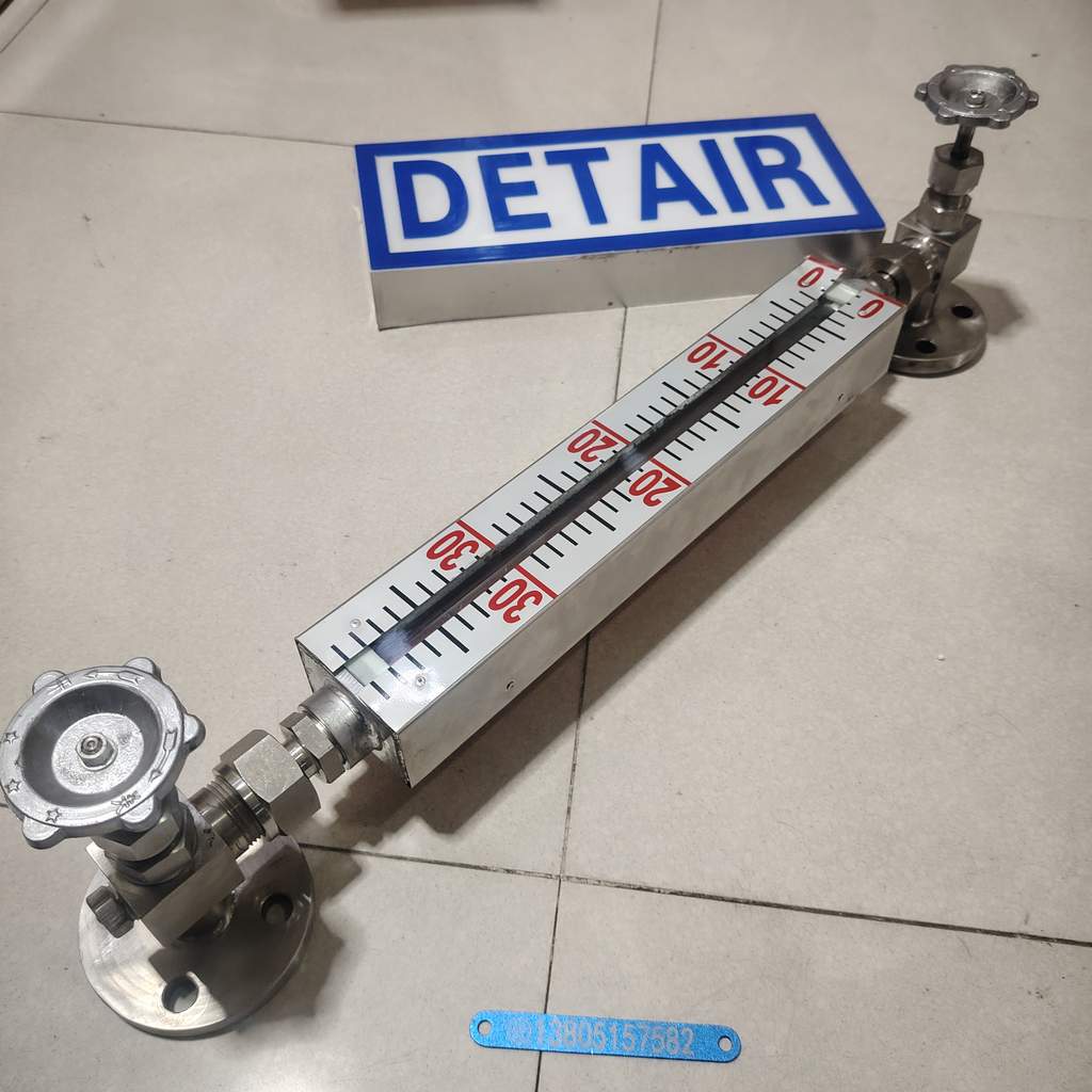 不锈钢双色石英管液位计 法兰连接双色高压石英管液位计