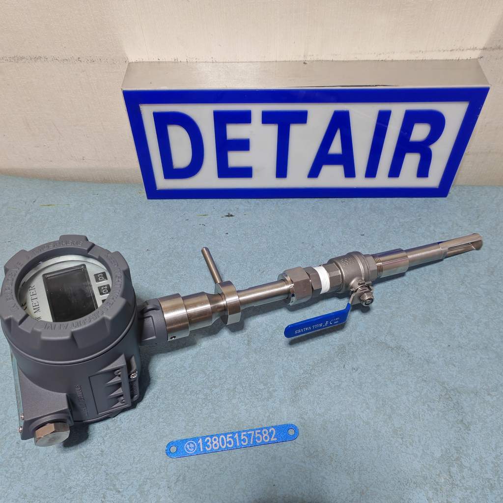 插入式热式气体质量流量计YDRS,不锈钢带球阀插入式热式气体质量流量计