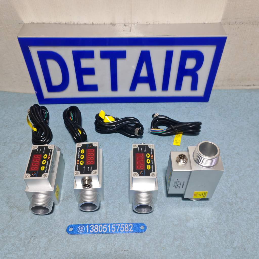 一体式现场显示热式质量流量计,带信号输出外螺纹热式质量流量计