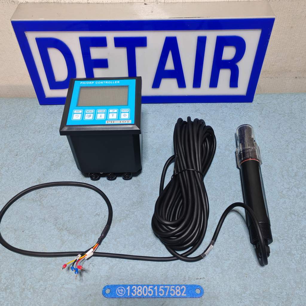 智能PH传感器带PH显示控制仪,96*96尺寸PH-10T带10m连接线PH计